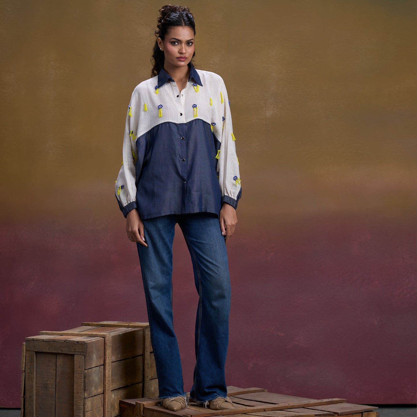 Indigo Meadow Denim Shirt