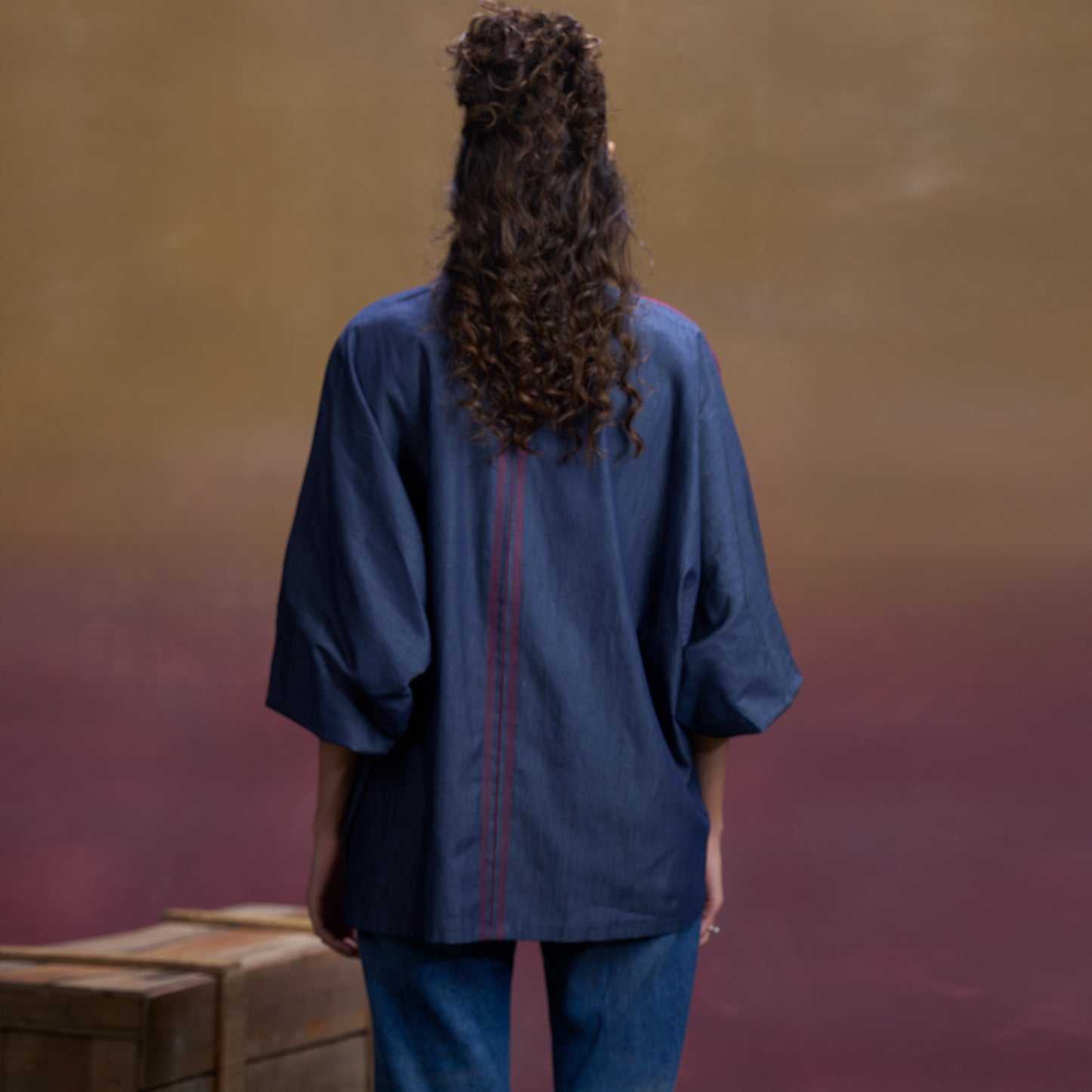 Indigo Turtle Trail Denim Shirt
