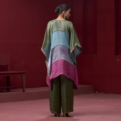 Embellished Candy 4 Color Neck Kaftan Set