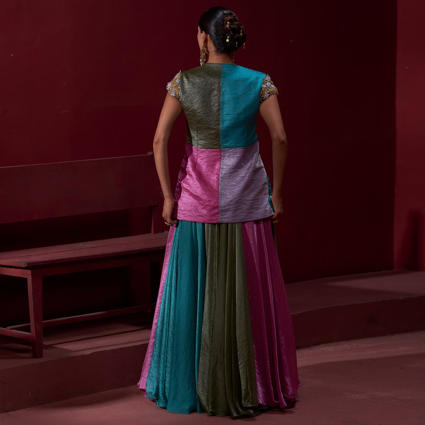 Flare Candy 4 Color Skirt with Embellished Top