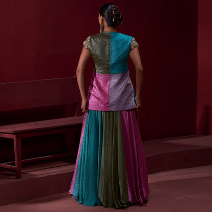 Flare Candy 4 Color Skirt with Embellished Top