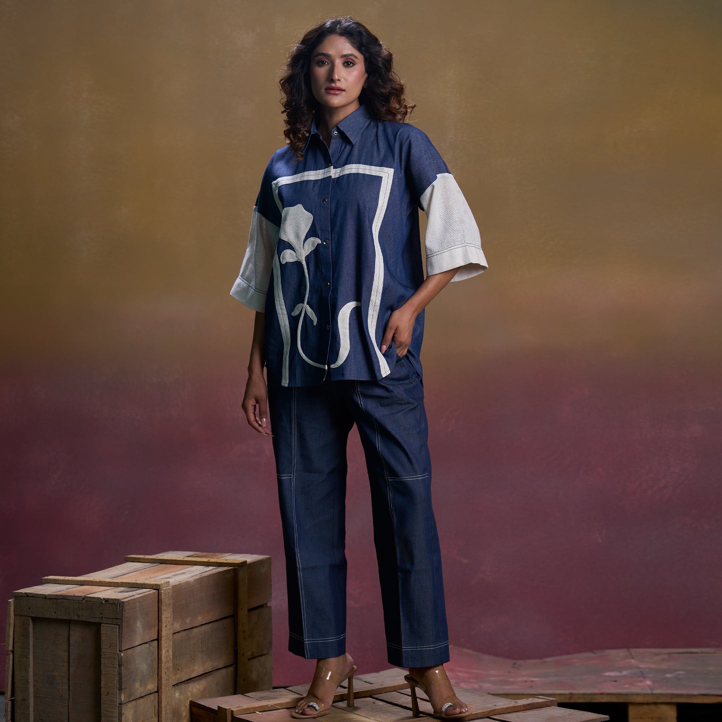 Indigo Frame Denim Co-ord Set