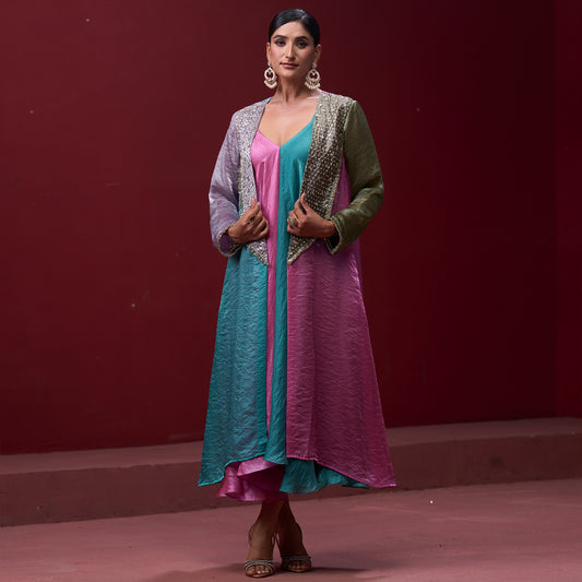 Flare Candy 4 Color dress with embellished jacket