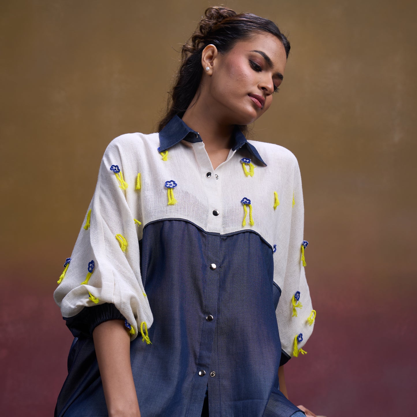 Indigo Meadow Denim Shirt