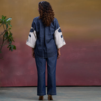 Indigo Petal Denim Co-ord Set