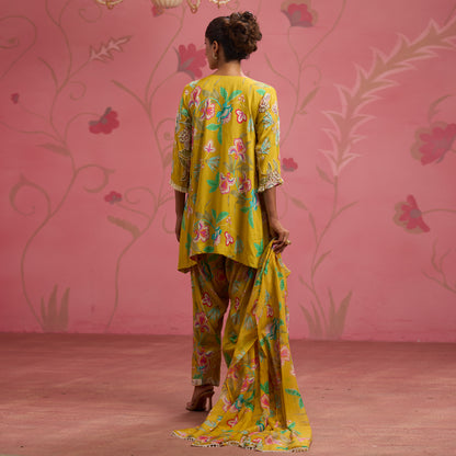 Bloom Story – Mustard Garden Hand-Embroidered Kurta Set