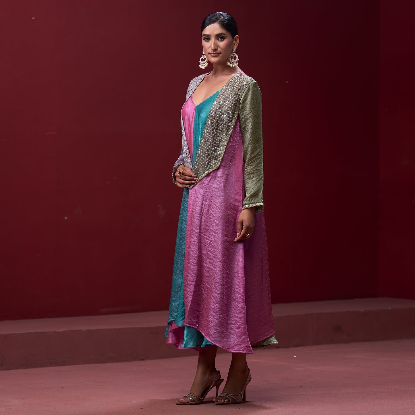 Flare Candy 4 Color dress with embellished jacket