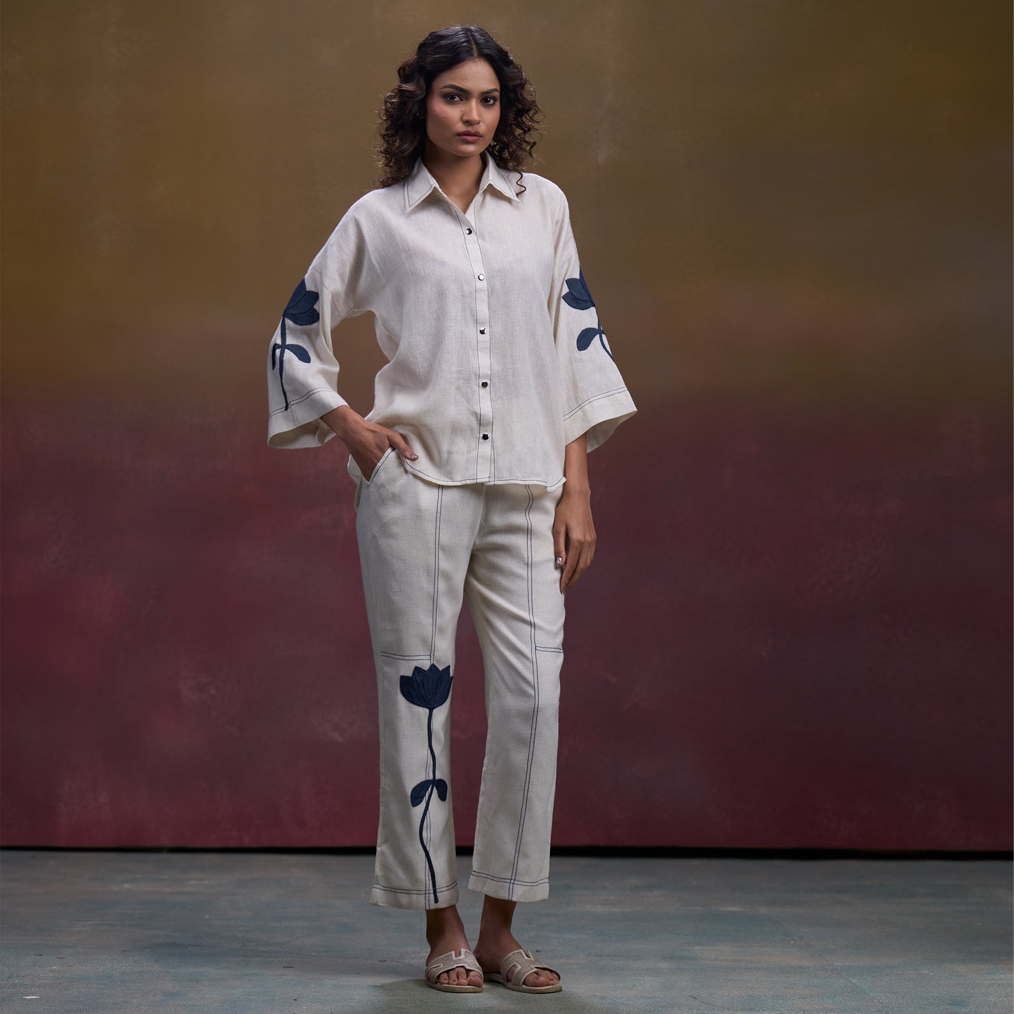 Indigo Bloom Co-ord Set