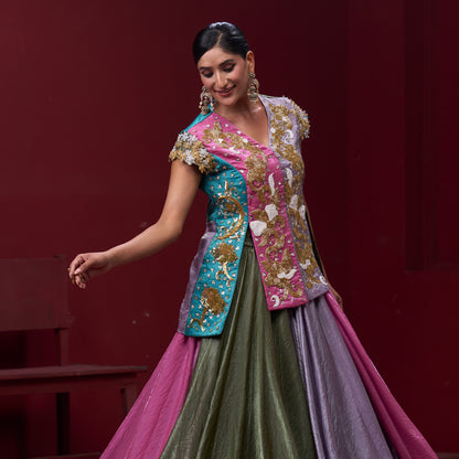 Flare Candy 4 Color Skirt with Embellished Top