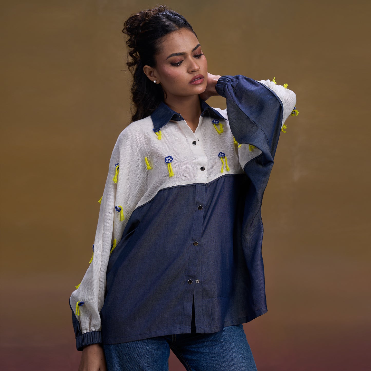 Indigo Meadow Denim Shirt