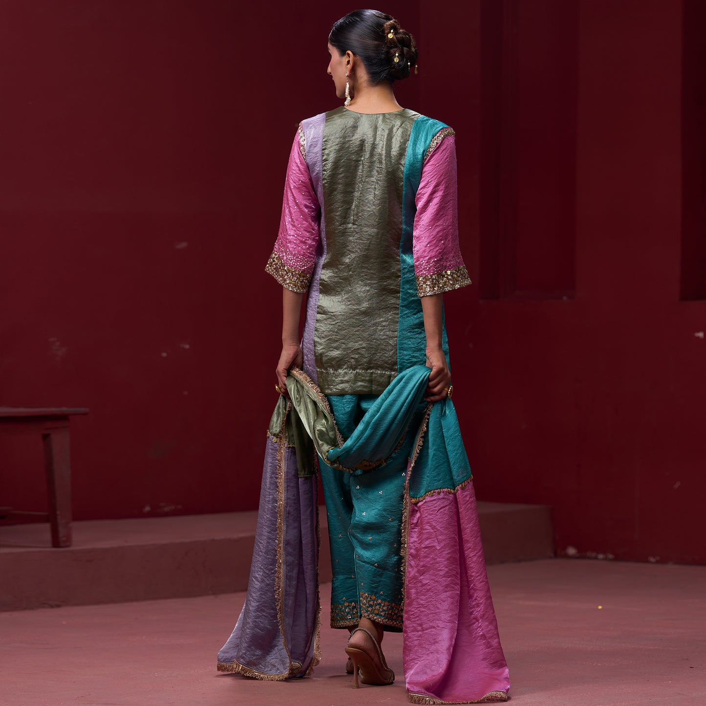 Farshi Candy 4 Color Pant with Embellished kurta and Dupatta