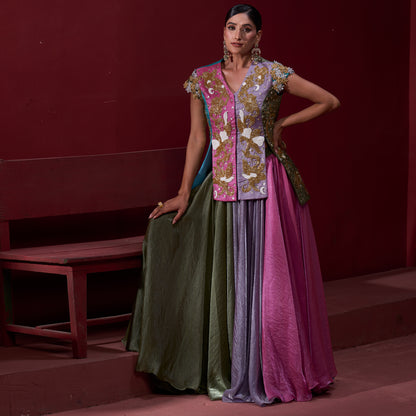 Flare Candy 4 Color Skirt with Embellished Top